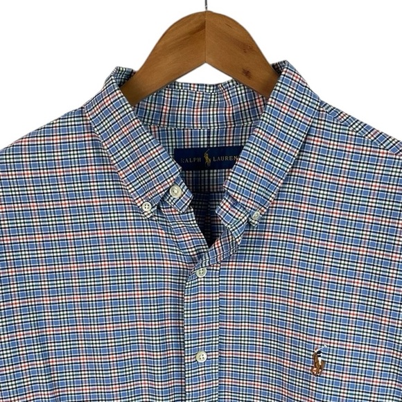 BF1510 Men’s Polo Ralph Lauren Designer Plaid Button Down Shirt XL - Picture 2 of 4